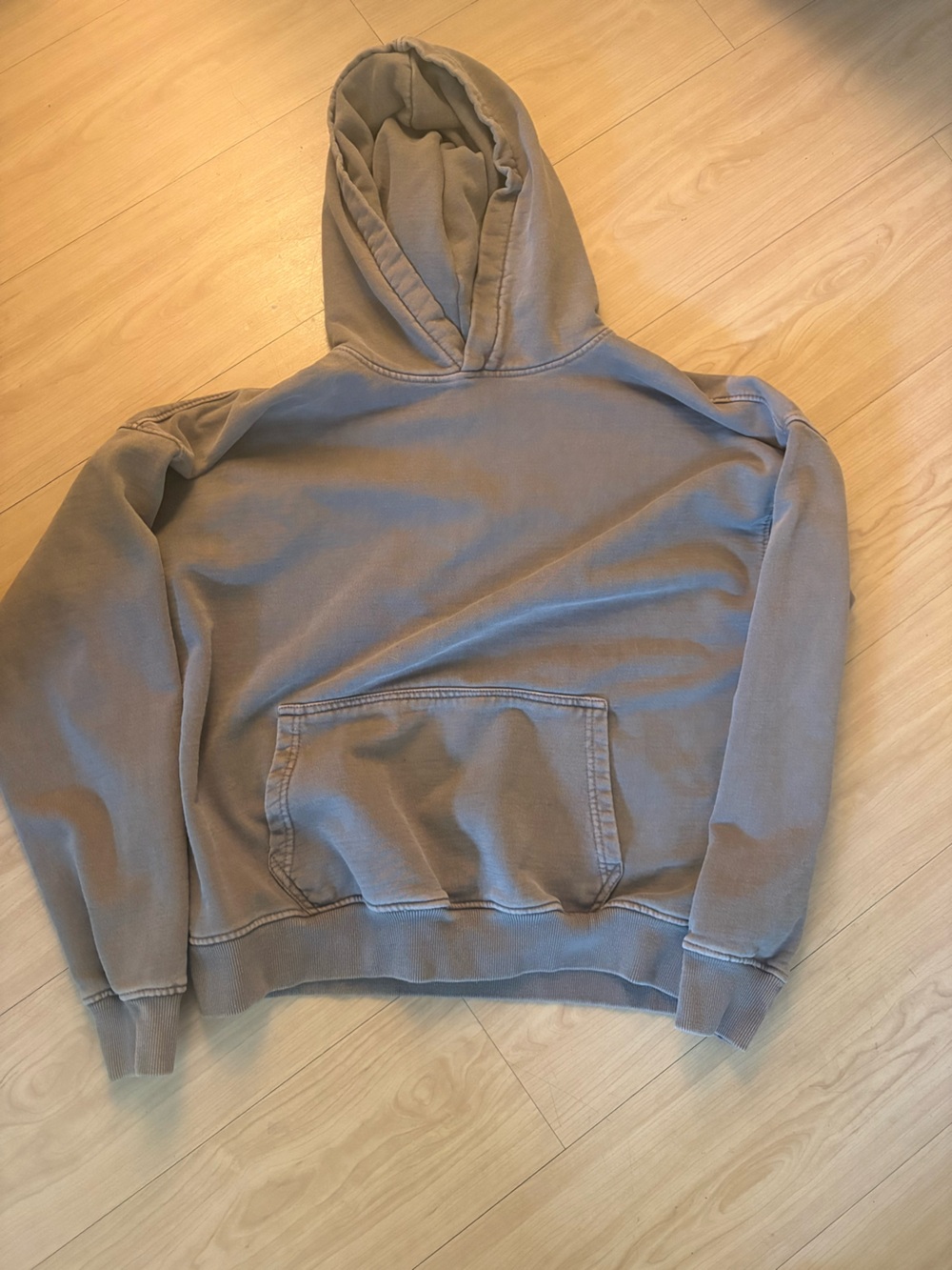 Hours Men's Washed Taupe Hooded Sweatshirt